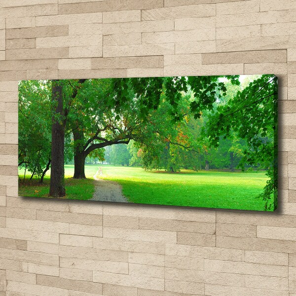 Fotocuadro en lienzo de alta calidad horizontal Parque en otoño