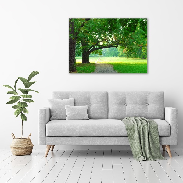 Fotocuadro en lienzo de alta calidad horizontal Parque en otoño