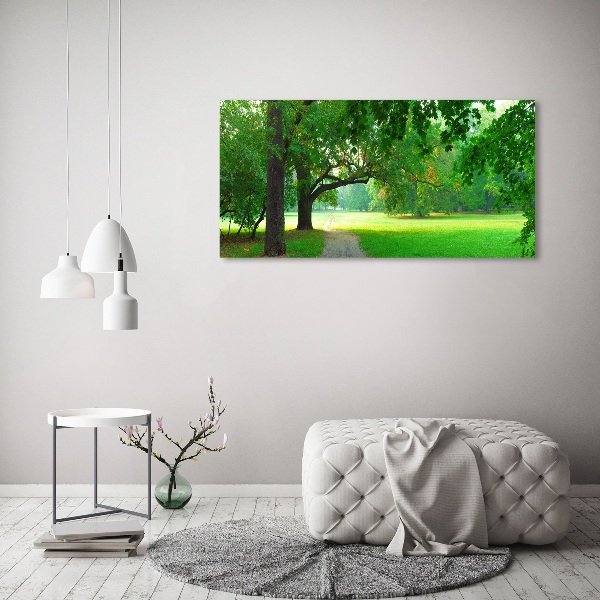 Fotocuadro en lienzo de alta calidad horizontal Parque en otoño