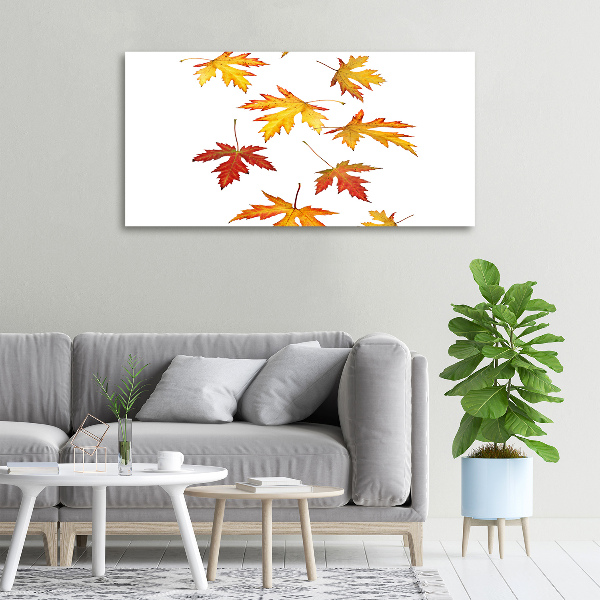 Cuadro canvas con impresión uv duradera horizontal Hojas de otoño