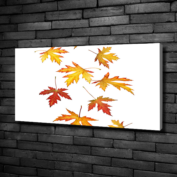 Cuadro canvas con impresión uv duradera horizontal Hojas de otoño
