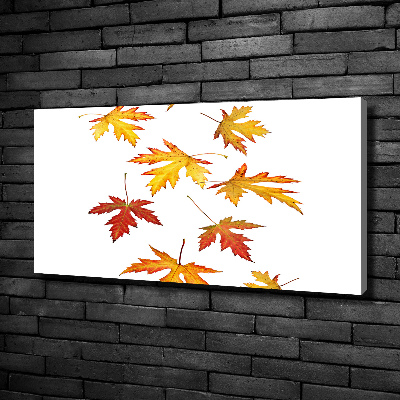 Cuadro canvas con impresión uv duradera horizontal Hojas de otoño