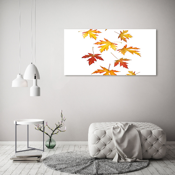 Cuadro canvas con impresión uv duradera horizontal Hojas de otoño