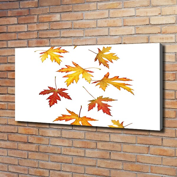 Cuadro canvas con impresión uv duradera horizontal Hojas de otoño