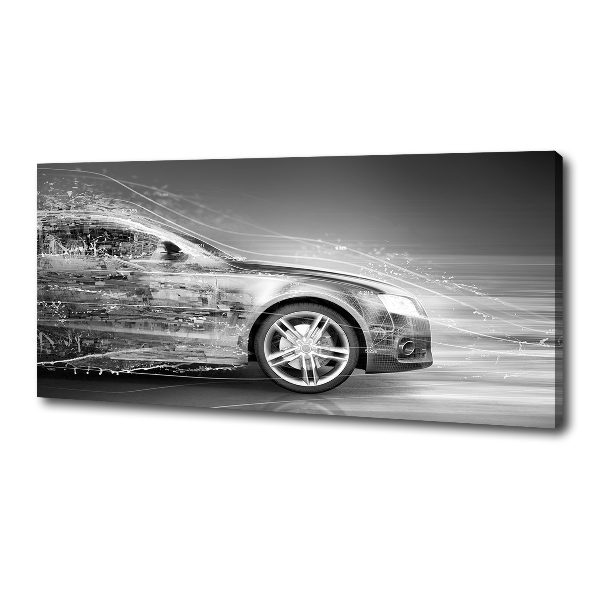 Cuadro canvas con impresión uv duradera horizontal Un coche a toda velocidad
