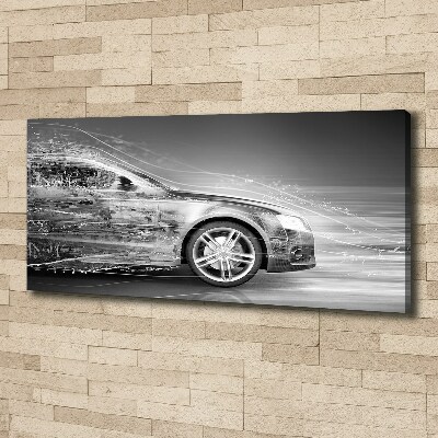 Cuadro canvas con impresión uv duradera horizontal Un coche a toda velocidad