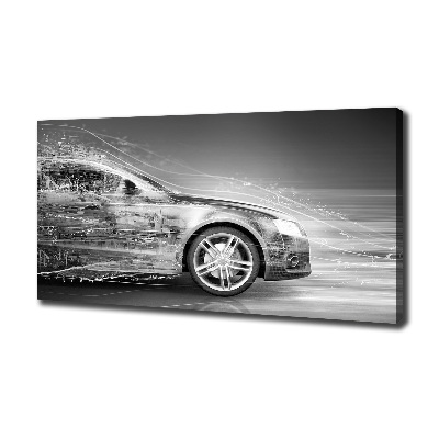 Cuadro canvas con impresión uv duradera horizontal Un coche a toda velocidad