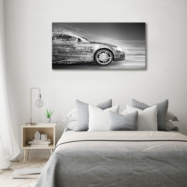 Cuadro canvas con impresión uv duradera horizontal Un coche a toda velocidad
