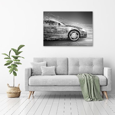 Cuadro canvas con impresión uv duradera horizontal Un coche a toda velocidad