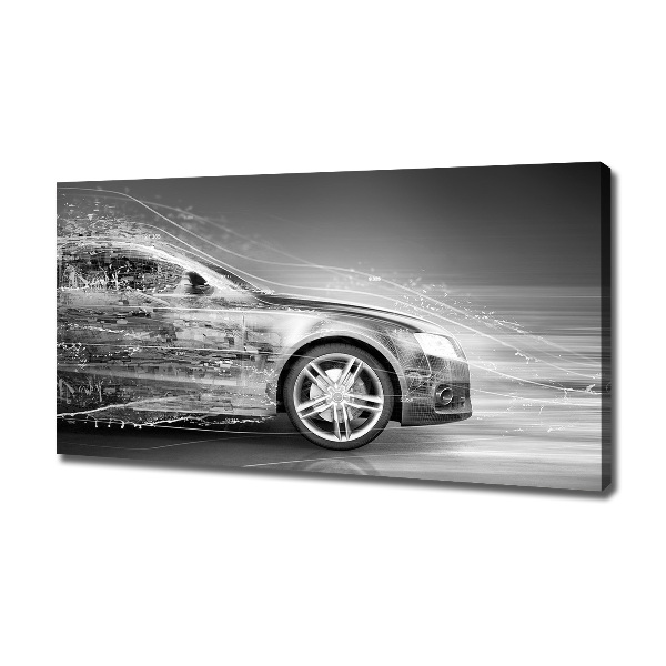 Cuadro canvas con impresión uv duradera horizontal Un coche a toda velocidad