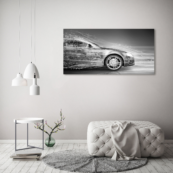 Cuadro canvas con impresión uv duradera horizontal Un coche a toda velocidad