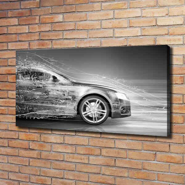 Cuadro canvas con impresión uv duradera horizontal Un coche a toda velocidad