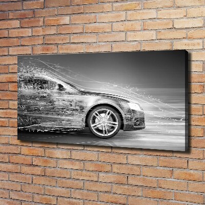 Cuadro canvas con impresión uv duradera horizontal Un coche a toda velocidad