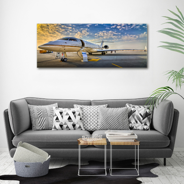 Cuadro canvas moderno de gran formato horizontal Avión