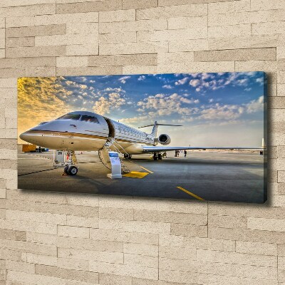 Cuadro canvas moderno de gran formato horizontal Avión