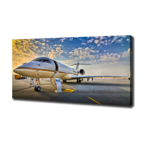 Cuadro canvas moderno de gran formato horizontal Avión