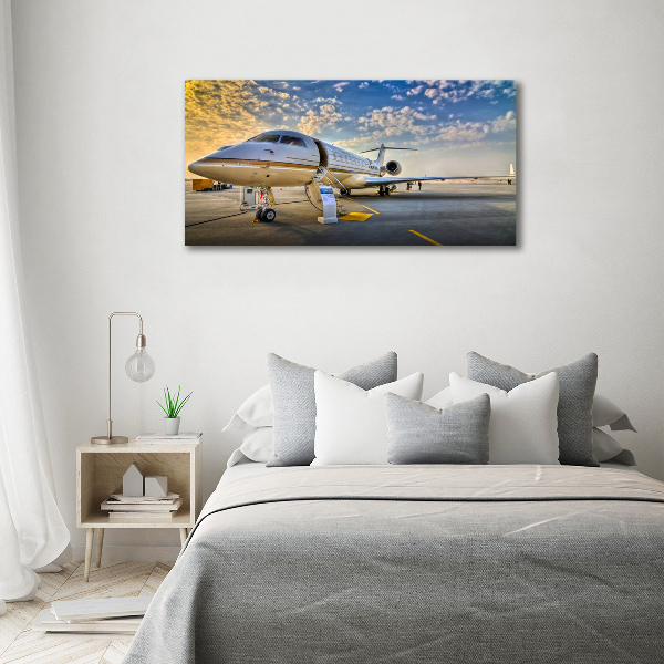 Cuadro canvas moderno de gran formato horizontal Avión