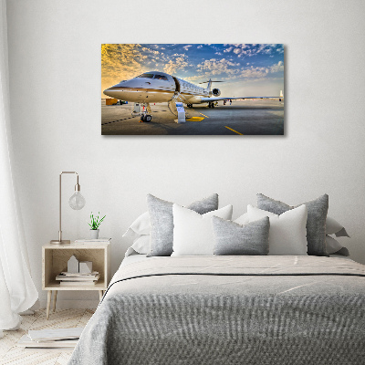 Cuadro canvas moderno de gran formato horizontal Avión