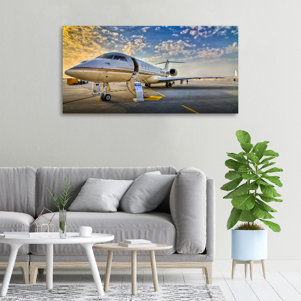Cuadro canvas moderno de gran formato horizontal Avión