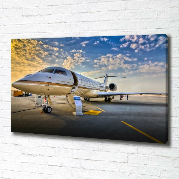 Cuadro canvas moderno de gran formato horizontal Avión