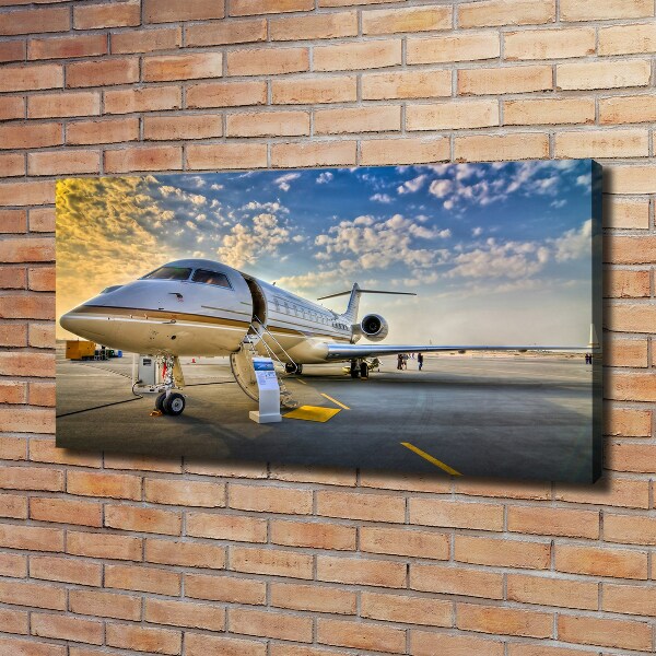 Cuadro canvas moderno de gran formato horizontal Avión