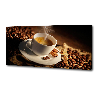 Fotocuadro en lienzo de alta calidad horizontal Café en una taza