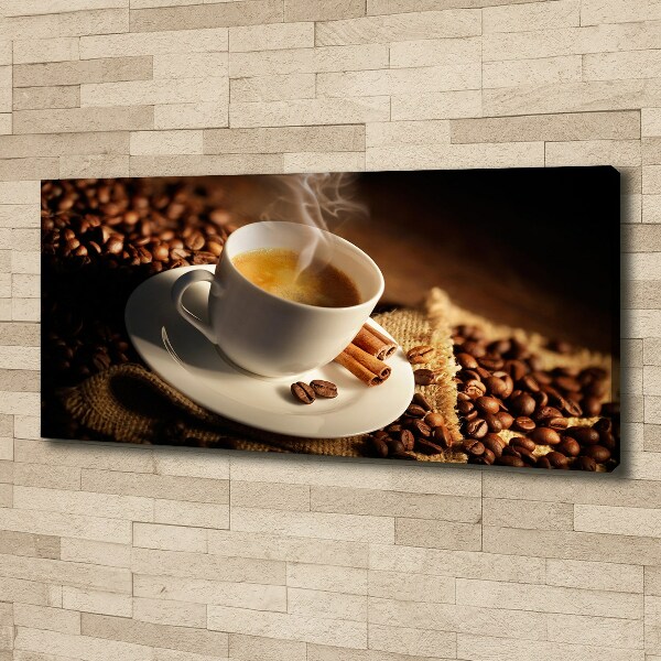 Fotocuadro en lienzo de alta calidad horizontal Café en una taza