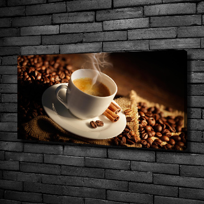 Fotocuadro en lienzo de alta calidad horizontal Café en una taza