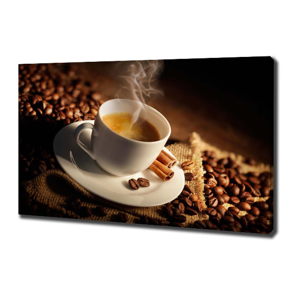 Fotocuadro en lienzo de alta calidad horizontal Café en una taza