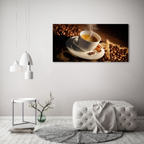 Fotocuadro en lienzo de alta calidad horizontal Café en una taza