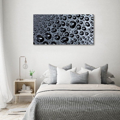 Cuadro canvas moderno de gran formato horizontal Gotas de agua