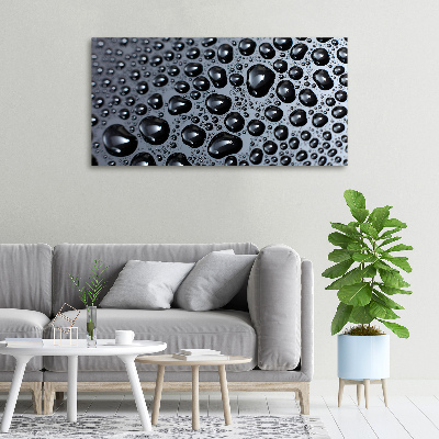 Cuadro canvas moderno de gran formato horizontal Gotas de agua