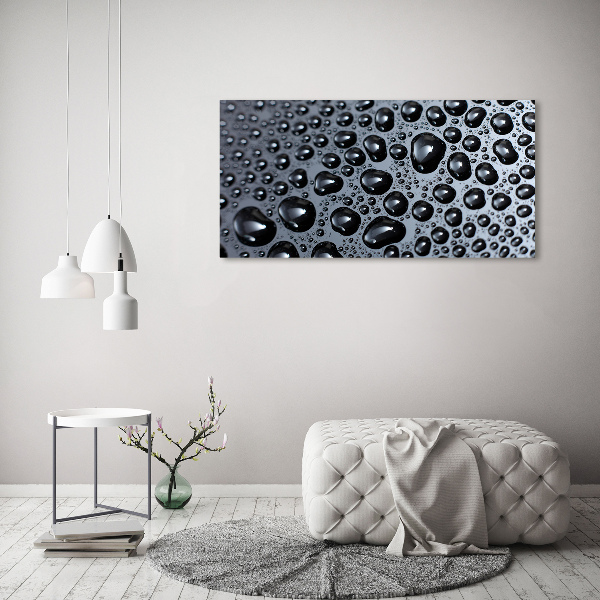 Cuadro canvas moderno de gran formato horizontal Gotas de agua