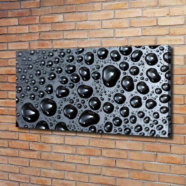 Cuadro canvas moderno de gran formato horizontal Gotas de agua