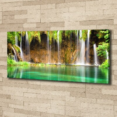 Cuadro canvas moderno de gran formato horizontal Lagos de Plitvice