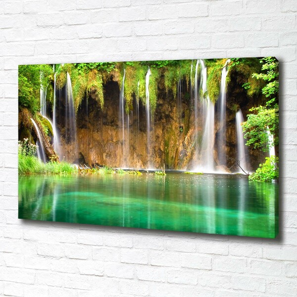 Cuadro canvas moderno de gran formato horizontal Lagos de Plitvice