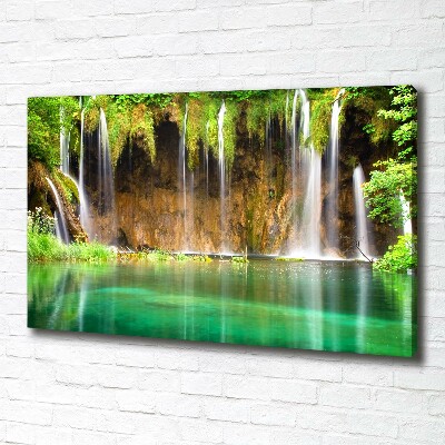 Cuadro canvas moderno de gran formato horizontal Lagos de Plitvice