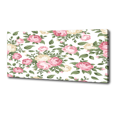 Foto en lienzo con acabado profesional horizontal Rosas
