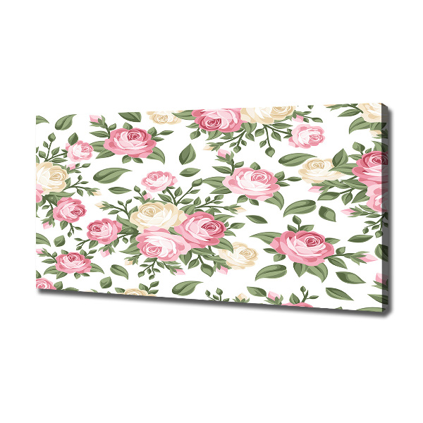 Foto en lienzo con acabado profesional horizontal Rosas