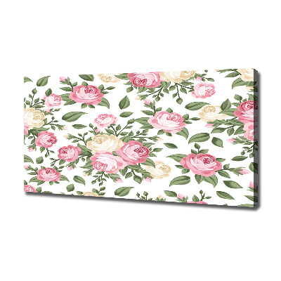 Foto en lienzo con acabado profesional horizontal Rosas