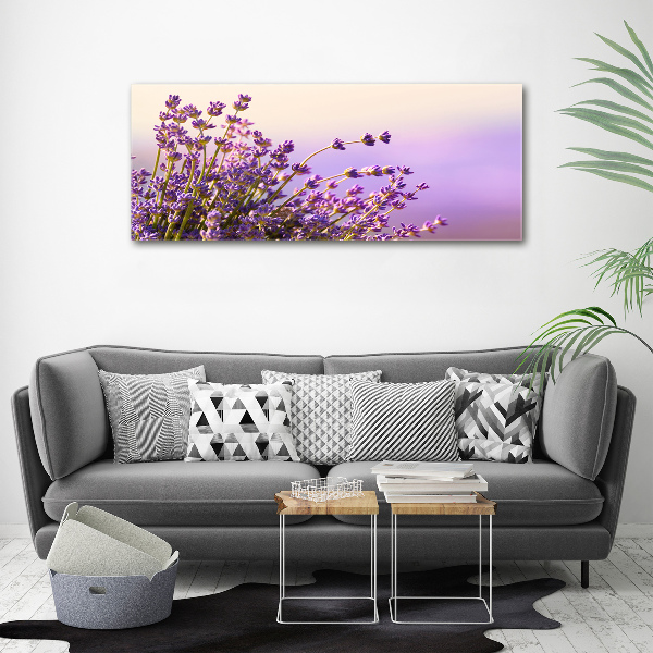 Cuadro canvas moderno de gran formato horizontal Lavanda