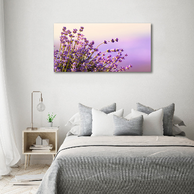 Cuadro canvas moderno de gran formato horizontal Lavanda