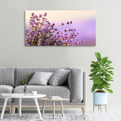 Cuadro canvas moderno de gran formato horizontal Lavanda