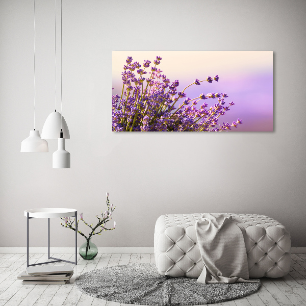Cuadro canvas moderno de gran formato horizontal Lavanda
