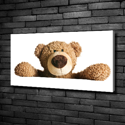 Cuadro canvas moderno de gran formato horizontal Oso de peluche