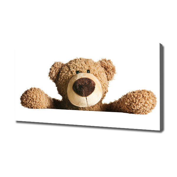 Cuadro canvas moderno de gran formato horizontal Oso de peluche