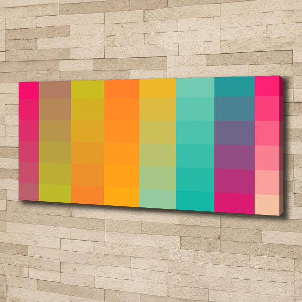 Cuadro canvas moderno de gran formato horizontal Cuadrados coloridos