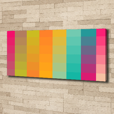 Cuadro canvas moderno de gran formato horizontal Cuadrados coloridos