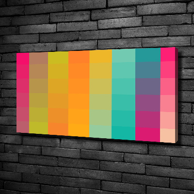 Cuadro canvas moderno de gran formato horizontal Cuadrados coloridos