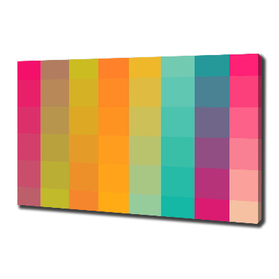 Cuadro canvas moderno de gran formato horizontal Cuadrados coloridos